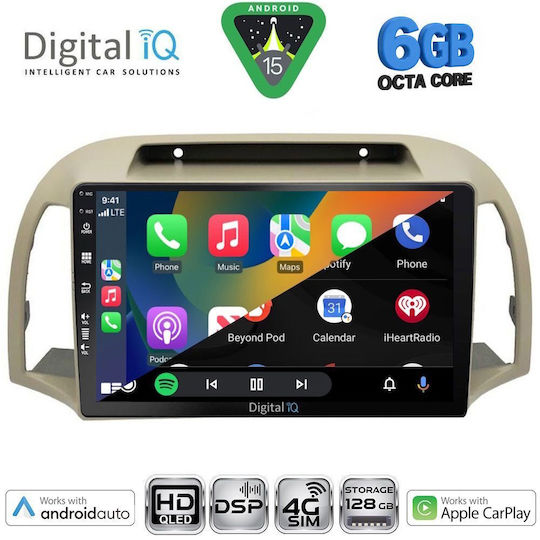Digital Iq Bxf 17457bg_cpaa 9 Zoll Multimedia-Tablet Nissan Micra K12 Modell 2002-2010 Beige