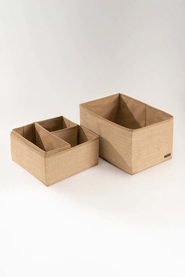SteweHome Set Dekorative Körbe Korbweide Braune 35x50cm 4Stücke