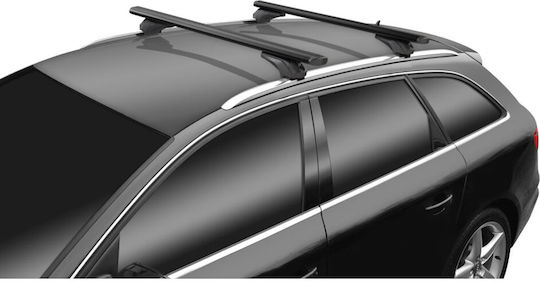 Menabo Aluminum Bars Sonic Black XL 130 cm Black Color Audi Q7 4L 5 Doors 2005>2015 Flush Rails 2 Pieces 14690/MB MP.14690/MB-11