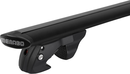 Menabo Aluminum Car Roof Bars Fender 118 Cm Black Color Volkswagen Passat B7 Variant 5 Doors 2011>2014 Raised Rails 2 Pieces 14660/mb Mp.14660/mb-322