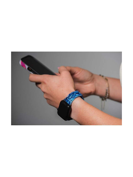 Forcell F-design Armband Rostfreier Stahl Blau (Apple Watch 38/40/41 mm)