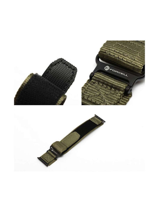 Forcell F-design Λουράκι Υφασμάτινο Πράσινο (Apple Watch 38/40/41 mm)