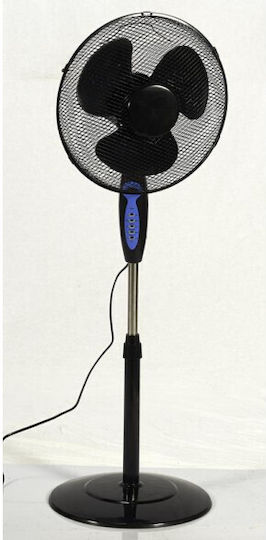 TnS Pedestal Fan 50W with Fan Diameter 40.64cm with Remote Control Black