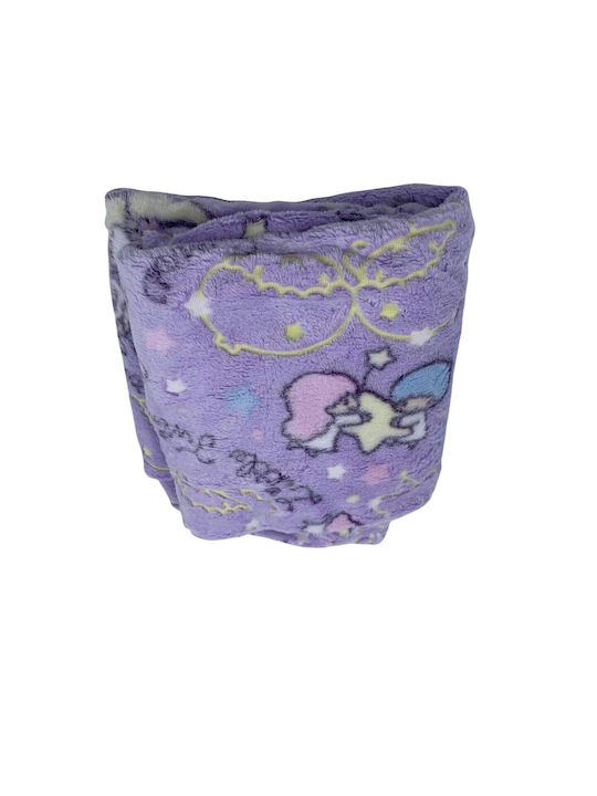 Κουβέρτα Fleece Φωσφορίζουσα Λιλά 116x150εκ.