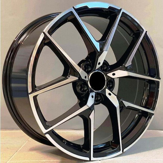 Replica Mercedes Style 137 18x8.5-9.5 5x112 Et35/43 Black Machined Faced Aluminum Car Wheels Rep13718859535bmf