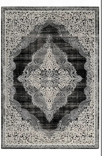 Tzikas Carpets Elite Set Modern Covoare pentru dormitor Μαυρο 114-0-355-23045-090 3buc