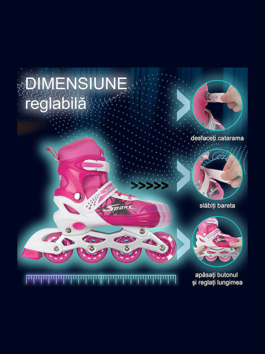 Action One Power Sport Adjustable Inline Skates Size M 35-38 Pink Action One Power Sport Adjustable Inline Skates Size M 35-38 Pink
