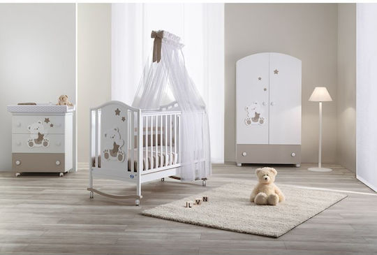 Baby Dresser with 6 Drawers White 69x48x126cm
