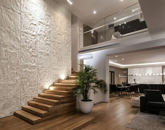 3D Wall Panels with Glue Beige 60x120cm