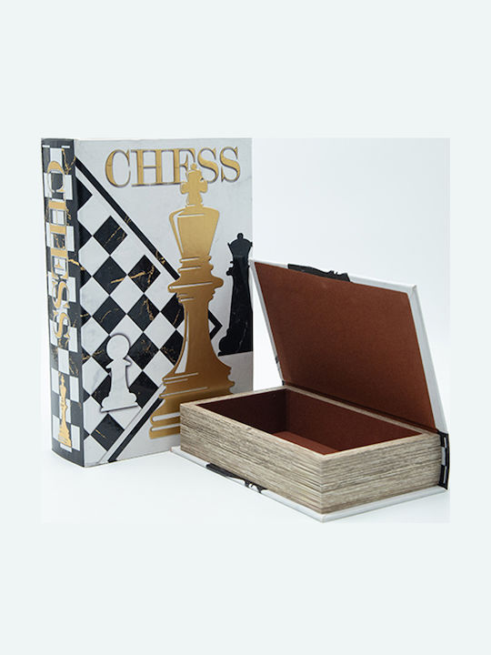 Set of Wooden Decorative Boxes in Book Shape 2 Pieces