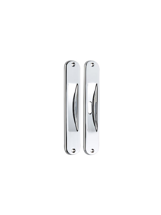 Zogometal Sliding Door Flush Handles Chrome 219 Without Hole