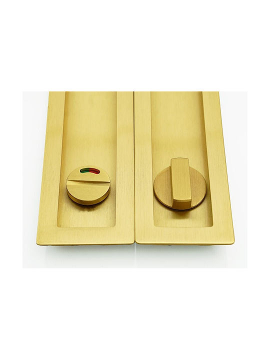 Convex Door Flush Handle with Bronze Hole 50mm