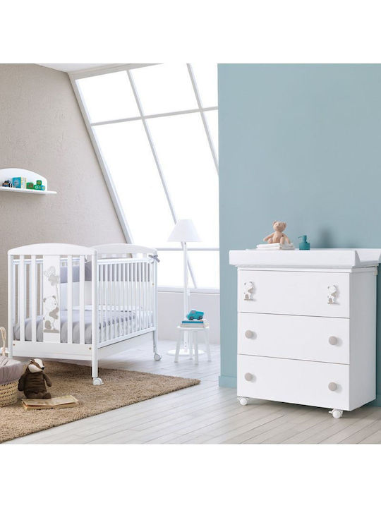 Pali Babybett Weiß für Matratze 60x120cm