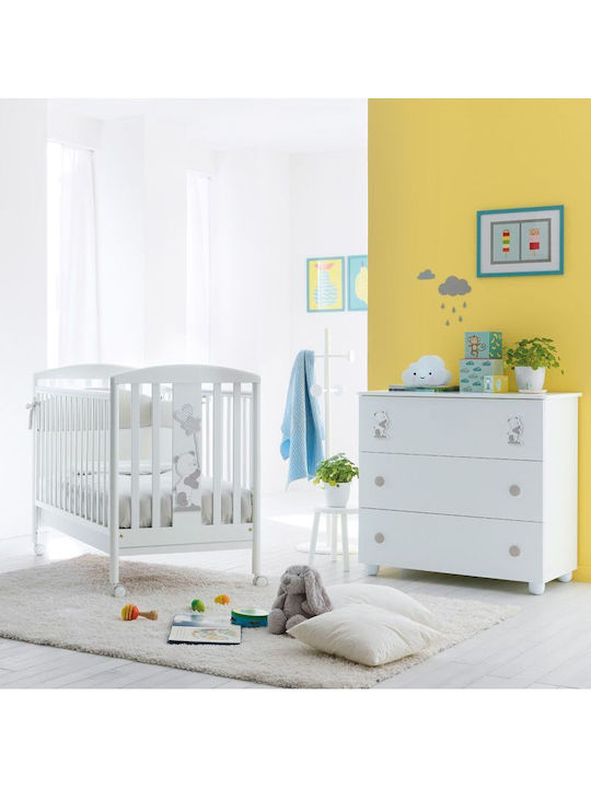 Pali Babybett Weiß für Matratze 60x120cm