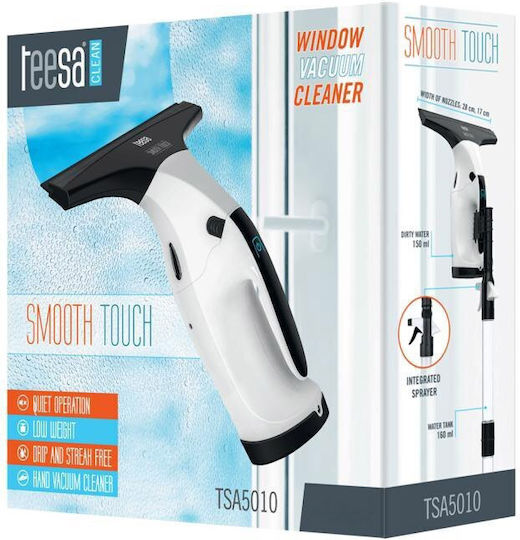 Teesa Smooth Touch Aspirator de geamuri Mână Baterie 3.7V Alb