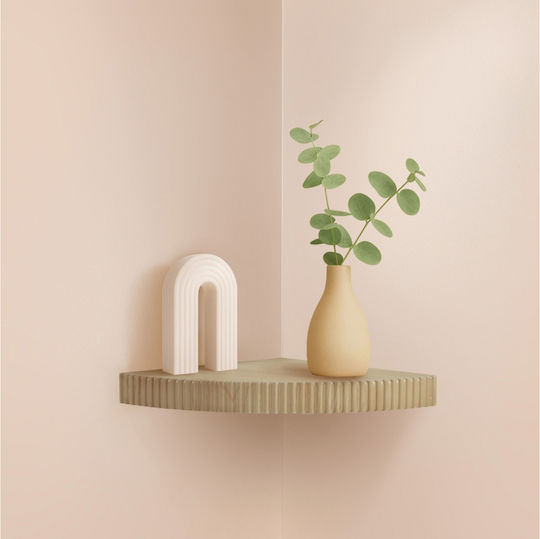 Corner Brown Wall Shelf 25x25x3.5cm
