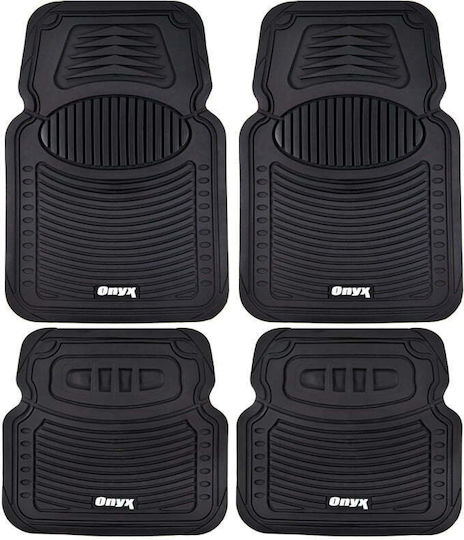 Autoline Set of Front and Rear Mats Universal 4pcs Black