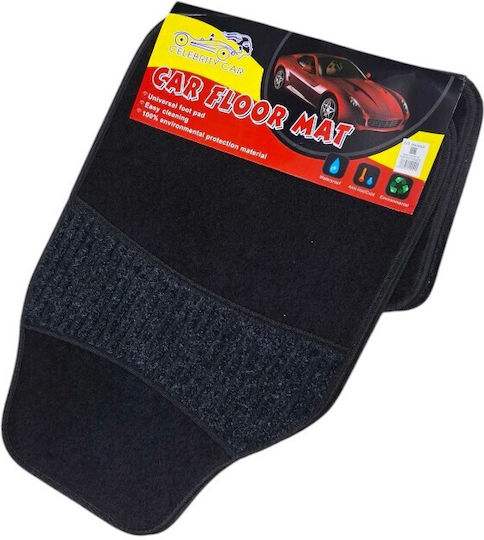 Universal Car Mats Set Front and Back 4 Pieces Silver and Grey