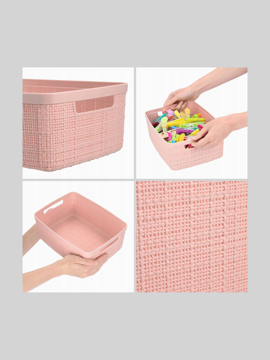 Korb Jute S 5l 27x20x11cm Rosa