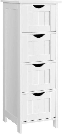 Songmics LHC40W Dulap Coloana Pentru Baie Pe Pardoseală 30x30x82cm Albă