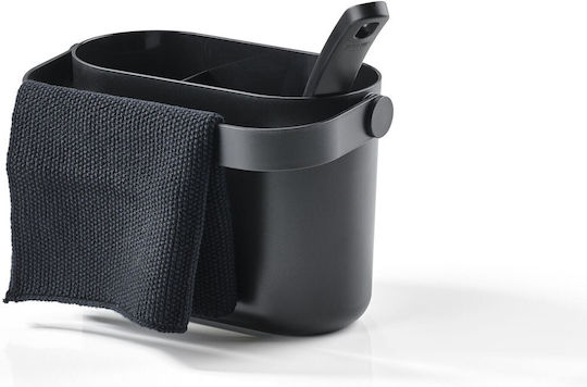 Kitchen Sink Organizer Base in Plastic Black 22x12.5x14.8cm