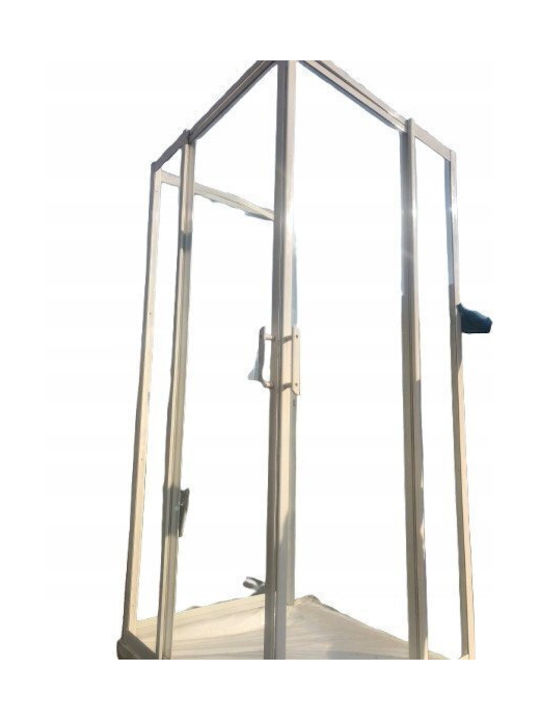 Cersanit Kabine für Dusche mit Schieben Tür 100x80x195cm Oro