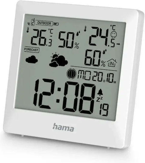HAMA 00222238 Drahtlos Wetterstation Digital Tischplatte Weiß