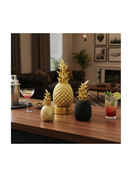 Set of Decorative Pineapples made of Polyresin 3pcs