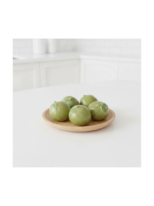 Set de 2 decorațiuni ceramice lucrate manual cu lămâi și lime, design cu lămâi și lime, 2 piese