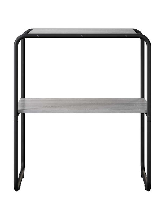 Console Table Made of Wood & Metal Grey L60xW42.5xH70cm