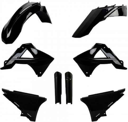 Polisport Motorrad Kunststoff-Set Schwarz 1Stück