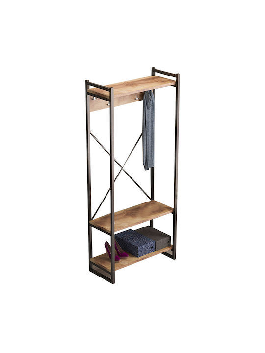 Baker Eingangsmöbel mit Garderobe & Schuhschrank Walnut / Black 90x34x180cm