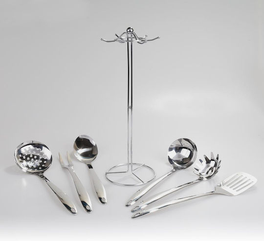 Max Home Max Home Rostfreier Stahl Kochgeschirr-Set Mit Ständer 6 Stück Max Home Max Home Rostfreier Stahl Kochgeschirr-Set Mit Ständer 6 Stück