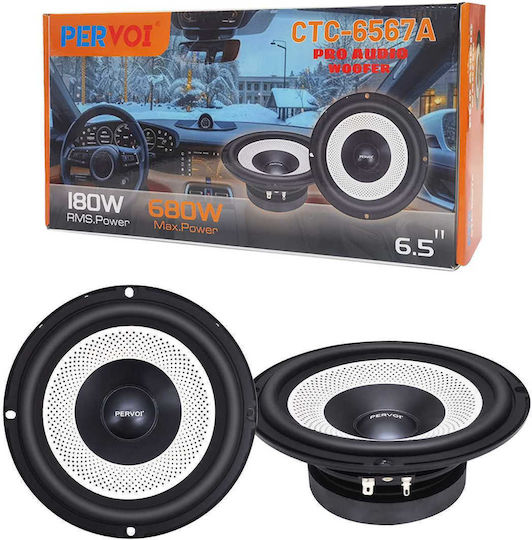 PerVoi Σετ Ηχεία Αυτοκινήτου 6.5" με 180W RMS (2 Δρόμων)