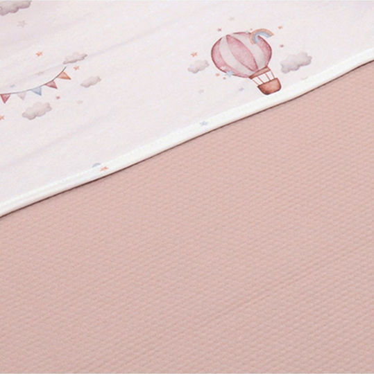 Baby Oliver Babydecke Wickeltücher für Kinderzimmer Baumwoll Rosa 75x95cm