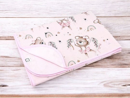 MimiNu Κουβέρτα Αγκαλιάς & Λίκνου Ροζ Little Ballerina Pink 100x75εκ.