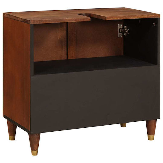 vidaXL Countertop with Sink L62xW33xH58cm Brown