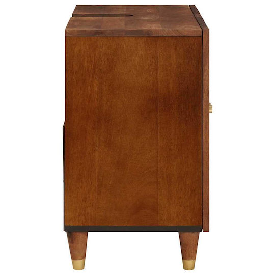 vidaXL Countertop with Sink L62xW33xH58cm Brown