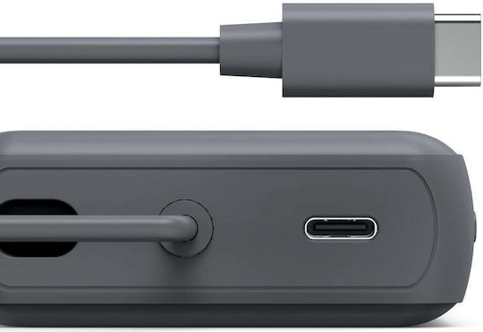 HAMA Travel Power Bank 10000mAh 15W with USB-C Port Gray
