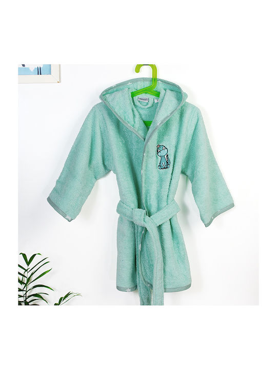 Dimcol Kids Hooded Bathrobe Mint