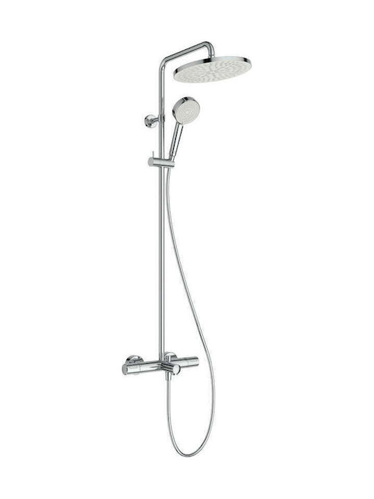 Ideal Standard Duschsäule mit Wannenbatterie Silber