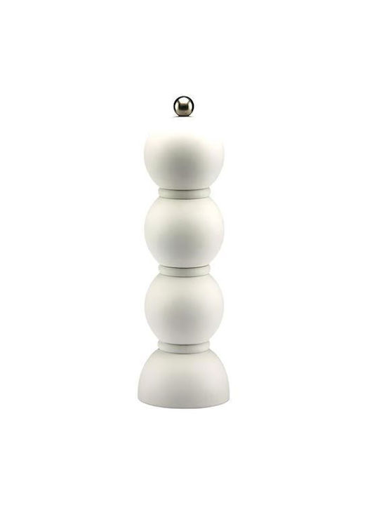Addison Ross Manual Plastic Pepper Mill In White Colour 23cm