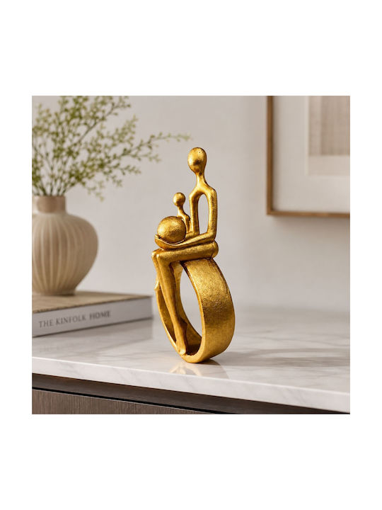 Polyresin Decorative Figure Gold 14x8x26cm Forhome 582478 Home