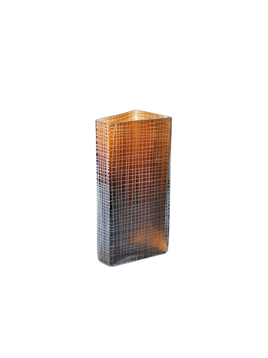 Liberta Decorative Glass Vase Honey Brown 16x12xH33cm