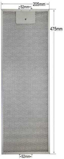 Metall-Filter Ersatzteil Ventilhauben Zubehör Kompatibel mit Davoline 20,5x47,5cm