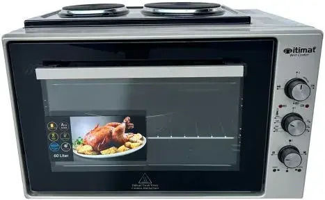 Itimat I-60HPL Electric Countertop Oven 60lt with 2 Burners