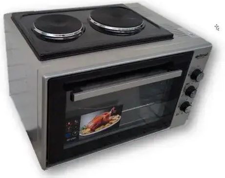 Itimat I-60HPL Electric Countertop Oven 60lt with 2 Burners