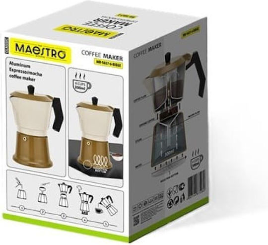 Maestro Aluminum Moka Pot Mr-1657-6-beige Maestro