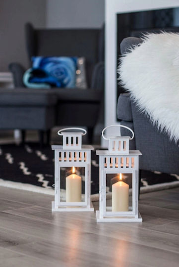 Bispol Decorative White Candle 8x15cm