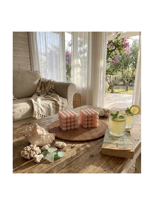 Next Lumânare Aromatică Cube Roz 320gr